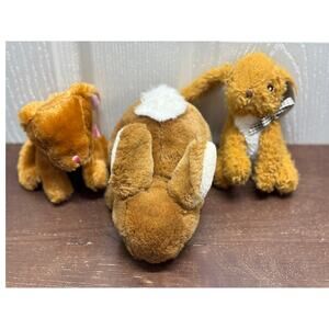 Brown Bunny Rabbits Lot of 3 Greenbrier 4" - 7" Plush Stuffed Animals